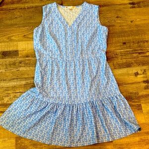 Jude connally Blue Floral V-Neck  Dress